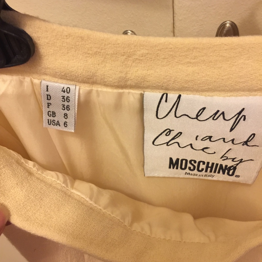 SOLD 90s Moschino Jacket skirt suit set 6 IT 40 - Picture 8 of 8